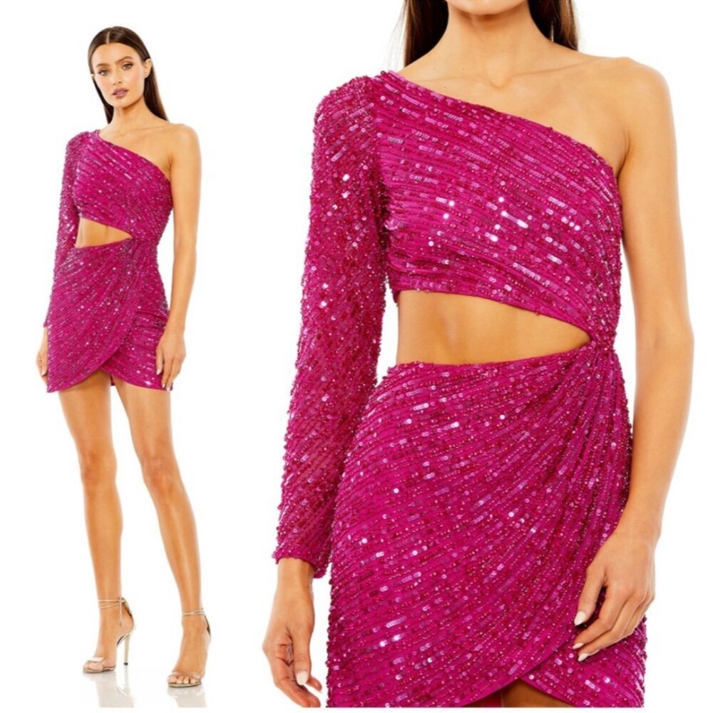 Mac Duggal Short Sequin Cocktail Dress - 4